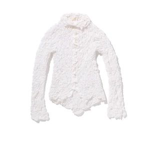 Brand New With Tags/ HUG White Smocked Shirt (Originally $540)